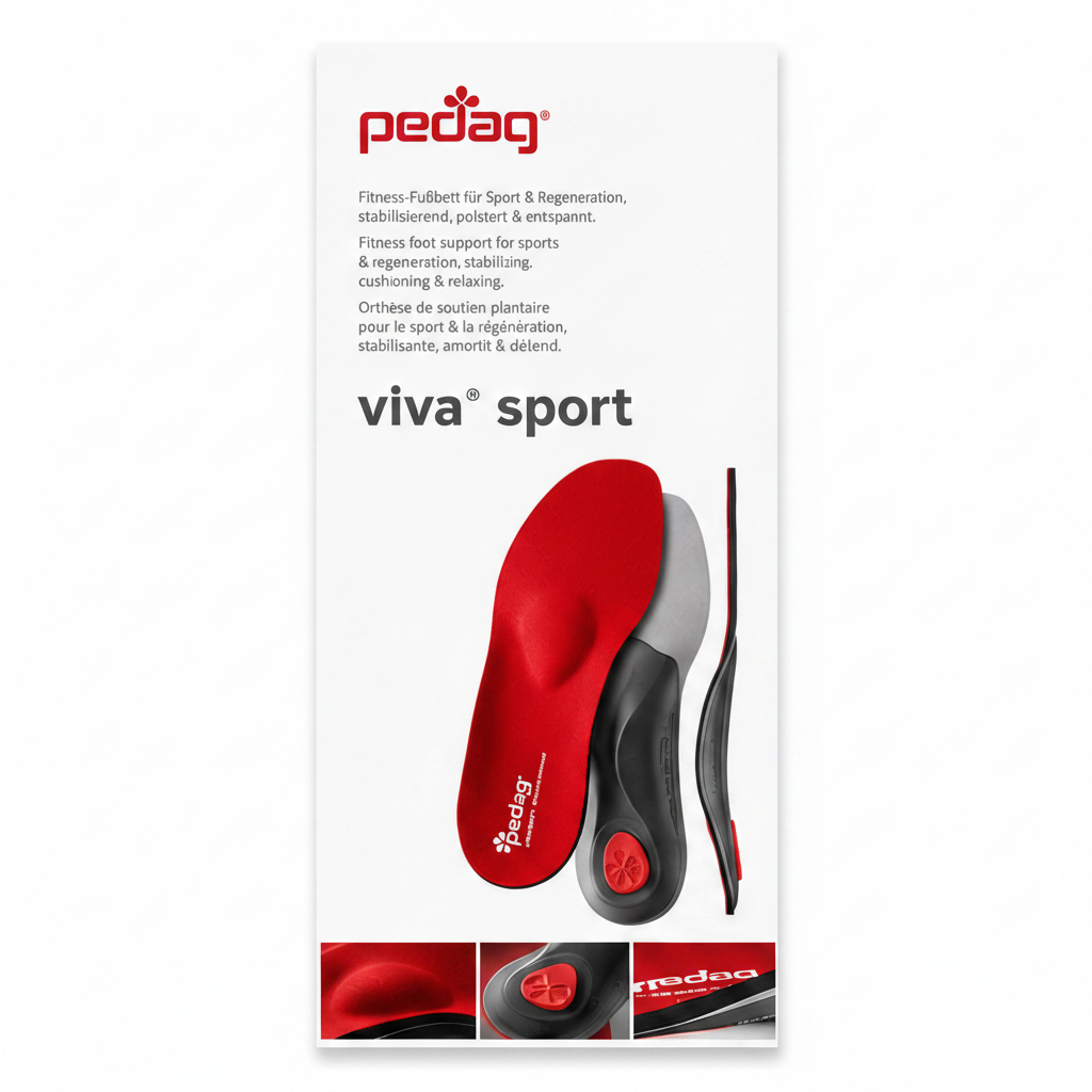 Pedag Viva Sport Fitness Foot Support Insole 181 Red
