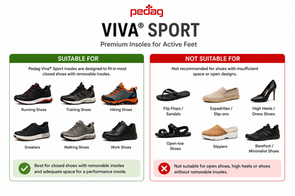 Pedag Viva Sport Fitness Foot Support Insole 181 Red