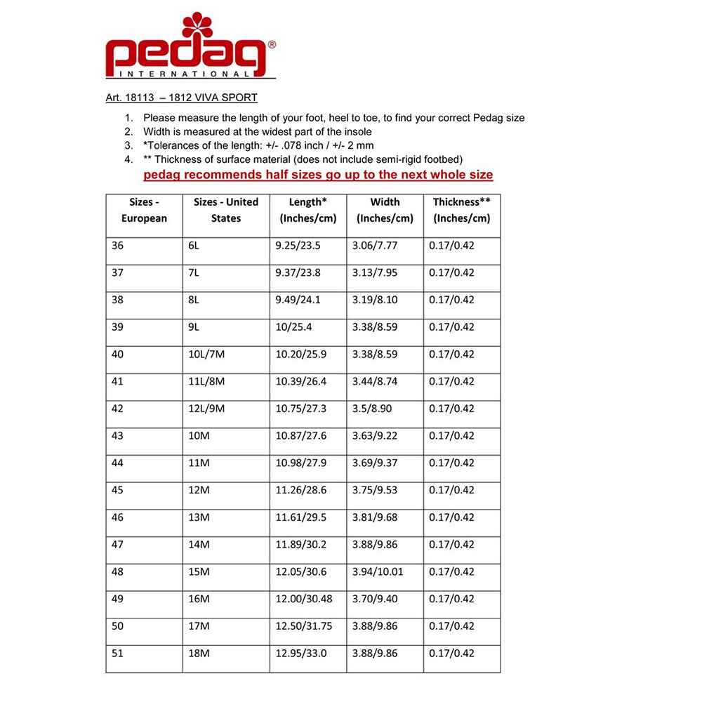 Pedag Viva Sport Orthotic Insoles