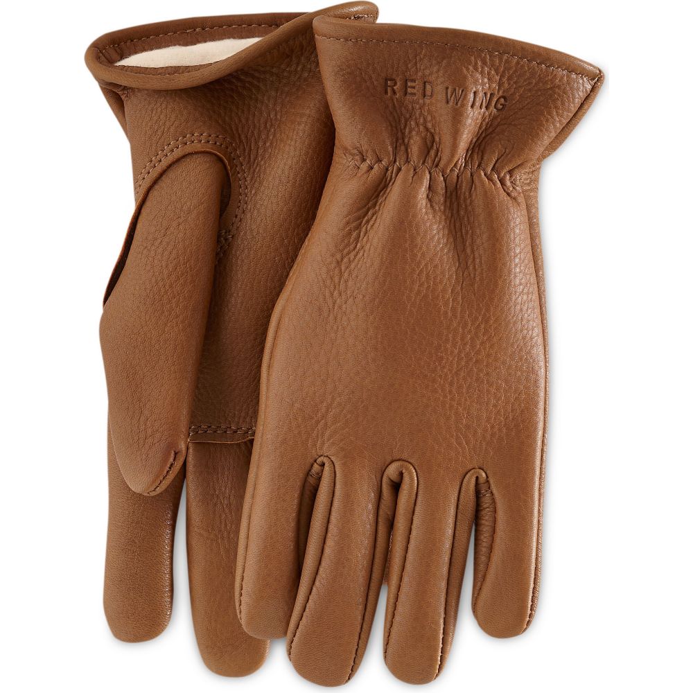 Red Wing Heritage Lined Leather Gloves 95230 Nutmeg Buckskin