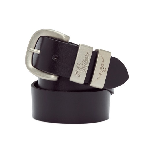 R.M.Williams 3 Piece Solid Hide Belt Black 1.25