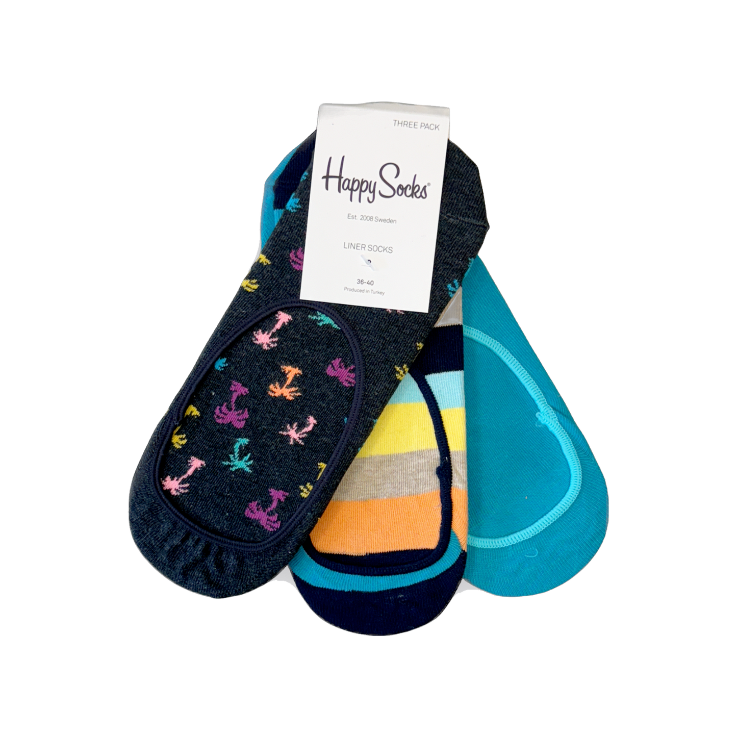 Happy Socks 3-Pack of Liner Socks