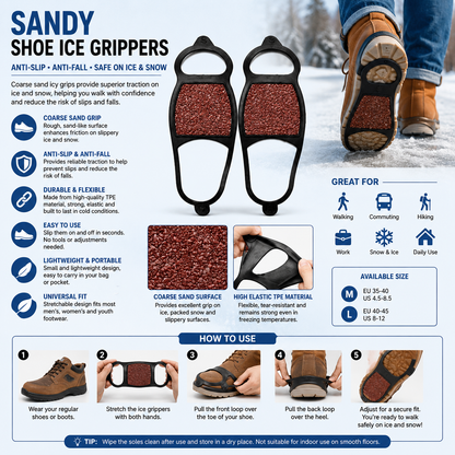 Sandy Shoe Ice Grippers Anti-Slip