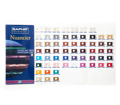 Saphir Beaute du Cuir Shade Chart Nuancier Card