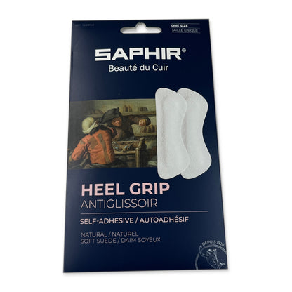 Saphir Insole Heel Grips Medium Leather Self-Adhesive Anti-Slip Shoe Inserts Pair