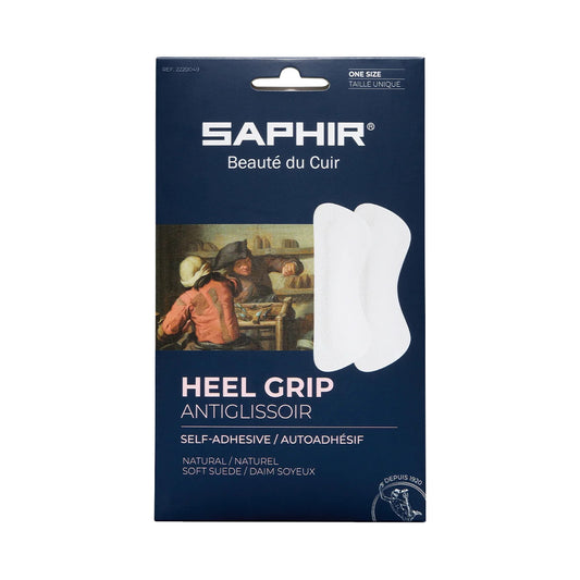 Saphir Heel Grips Medium Leather Self-Adhesive Anti-Slip Shoe Inserts Pair