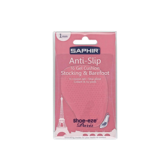 Saphir Anti Slip Gel Cushion 1mm Half Insole Foot Comfort