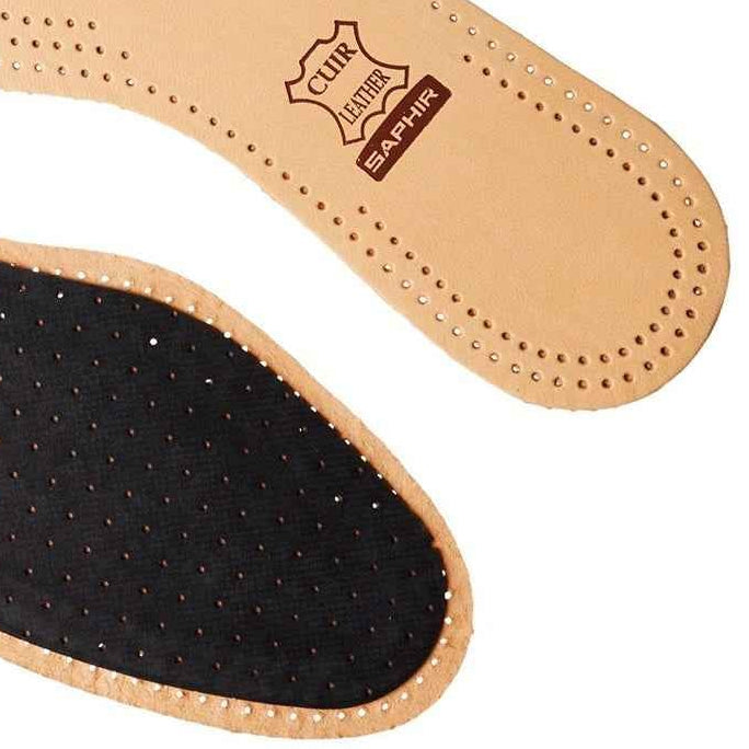 Saphir Leather Cuir Luxe Natural & Charcoal Insoles