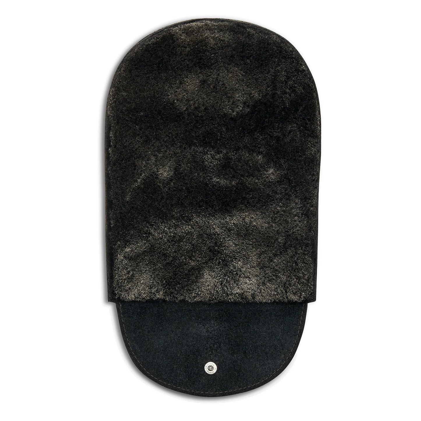 Saphir Medaille D'Or Polishing Glove Calf Leather & Lambswool Shine Mitt, Black