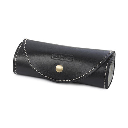 Saphir Polishing Glove Calf Leather & Lambswool Shine Mitt, Black