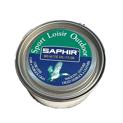 Saphir Sport Loisir Outdoor 250ml - Black Dubbin Wax for Waterproofing