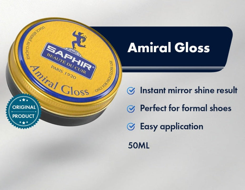 Saphir Beaute du Cuir Amiral Wax Polish 50ml - High Gloss Finish
