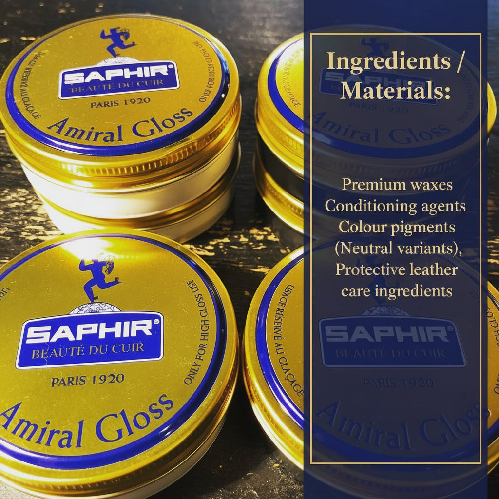 Saphir Beaute du Cuir Amiral Wax Polish 50ml - High Gloss Finish