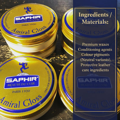 Saphir Beaute du Cuir Amiral Wax Polish 50ml - High Gloss Finish