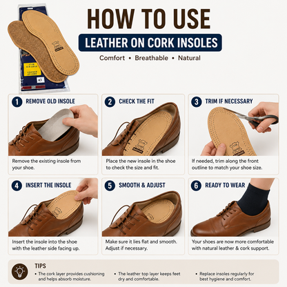 Saphir Semelle Leather & Cork Insoles