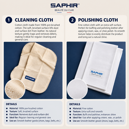 Saphir Beaute du Cuir Cotton Polishing Cloth