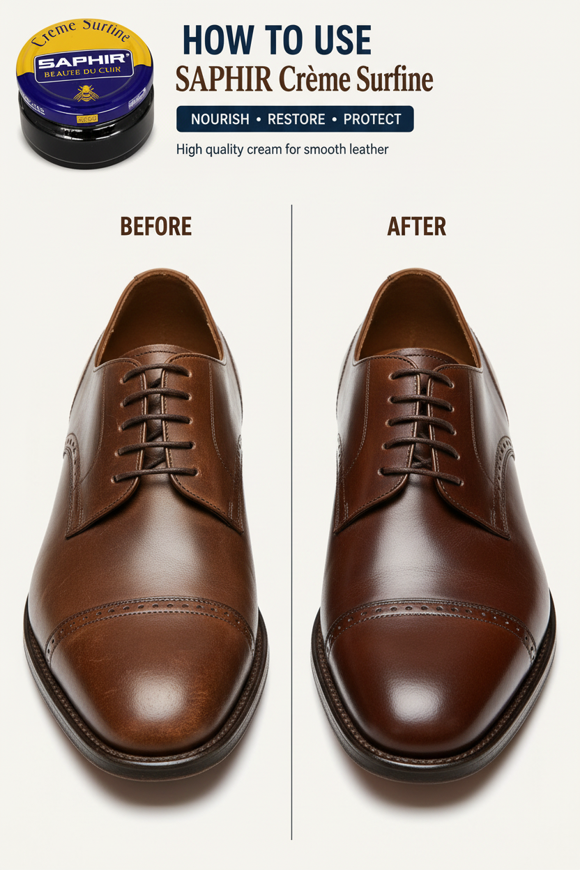 Saphir Creme Surfine Shoe Polish 50ml