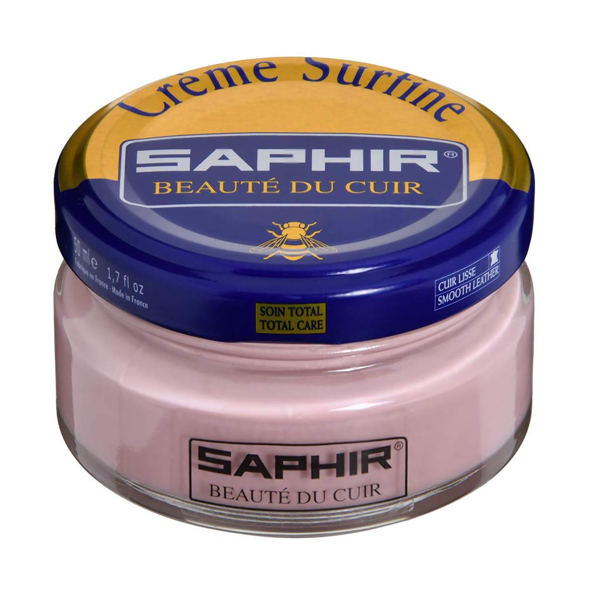 Saphir Creme Surfine shoe polish 50ml jar old pink