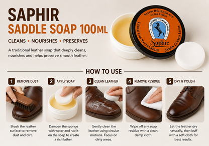 Saphir Saddle Soap for Luxurious Leather Care and Protection