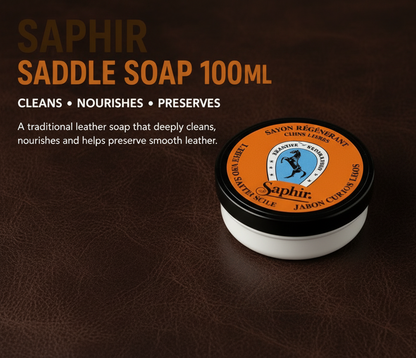 Saphir Saddle Soap for Luxurious Leather Care and Protection