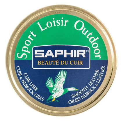 Saphir Sport Loisir Outdoor 250ml - Black Dubbin Wax for Waterproofing