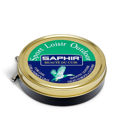 Saphir Sport Loisir Outdoor 250ml - Black Dubbin Wax for Waterproofing