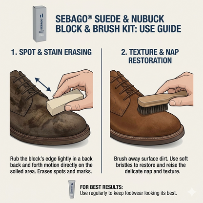 Sebago Suede & Nubuck Boot Brush Set
