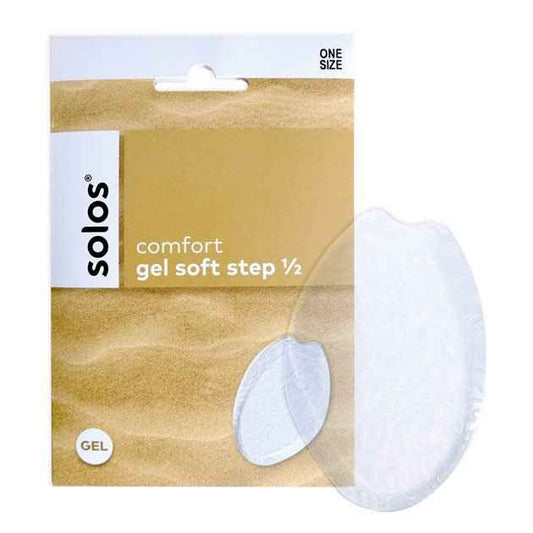 Solos Comfort Gel Soft Step 1/2 Insoles Transparent Self-Adhesive Forefoot Cushion