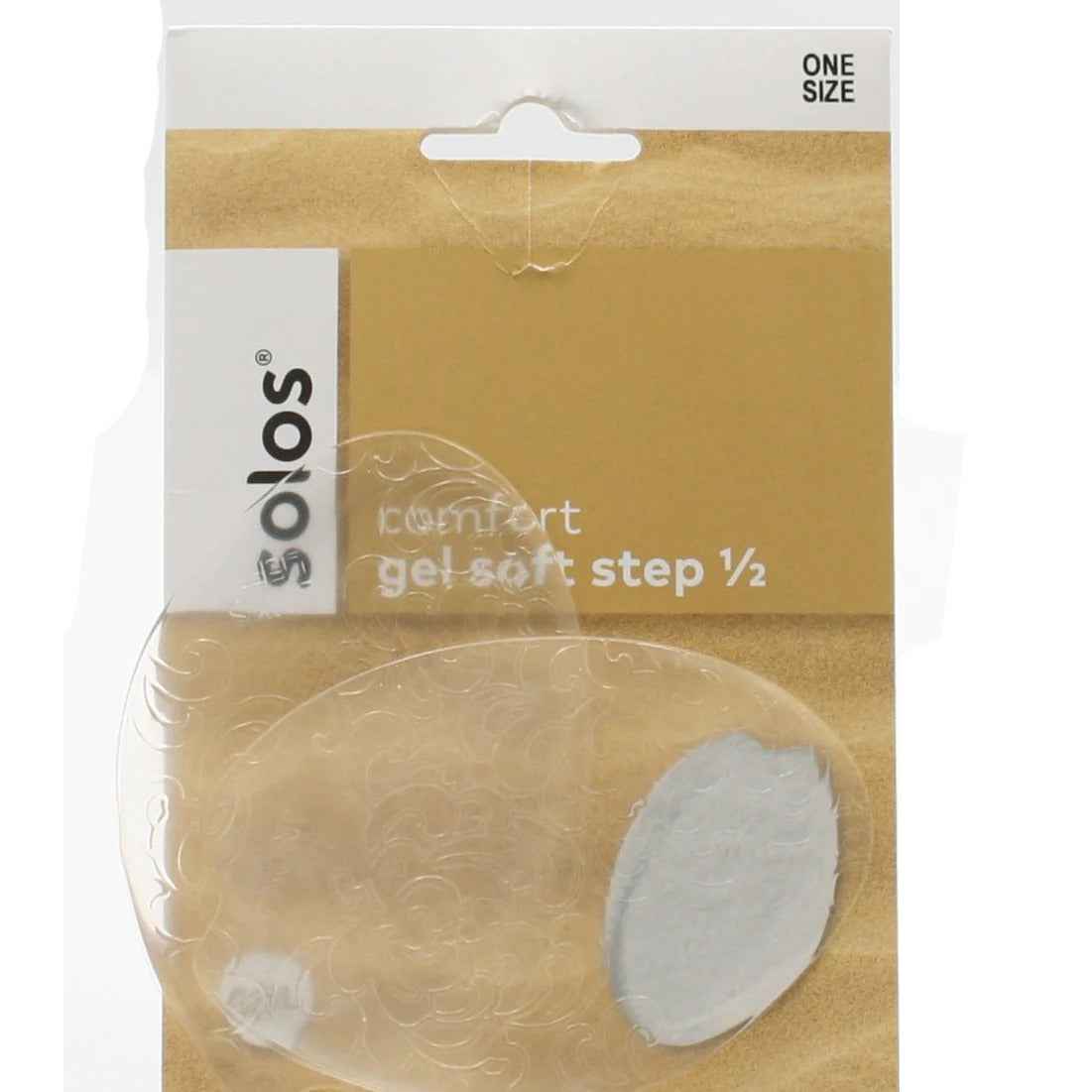 Solos Comfort Gel Soft Step 1/2 Insoles Transparent Self-Adhesive Forefoot Cushion