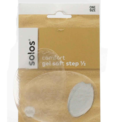Solos Comfort Gel Soft Step 1/2 Insoles Transparent Self-Adhesive Forefoot Cushion