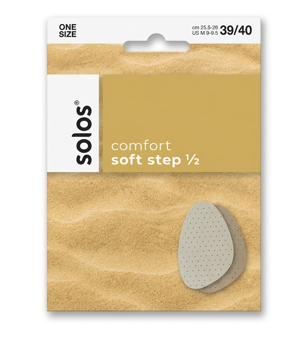 Solos Comfort Soft Step 1/2 Insole Light Beige