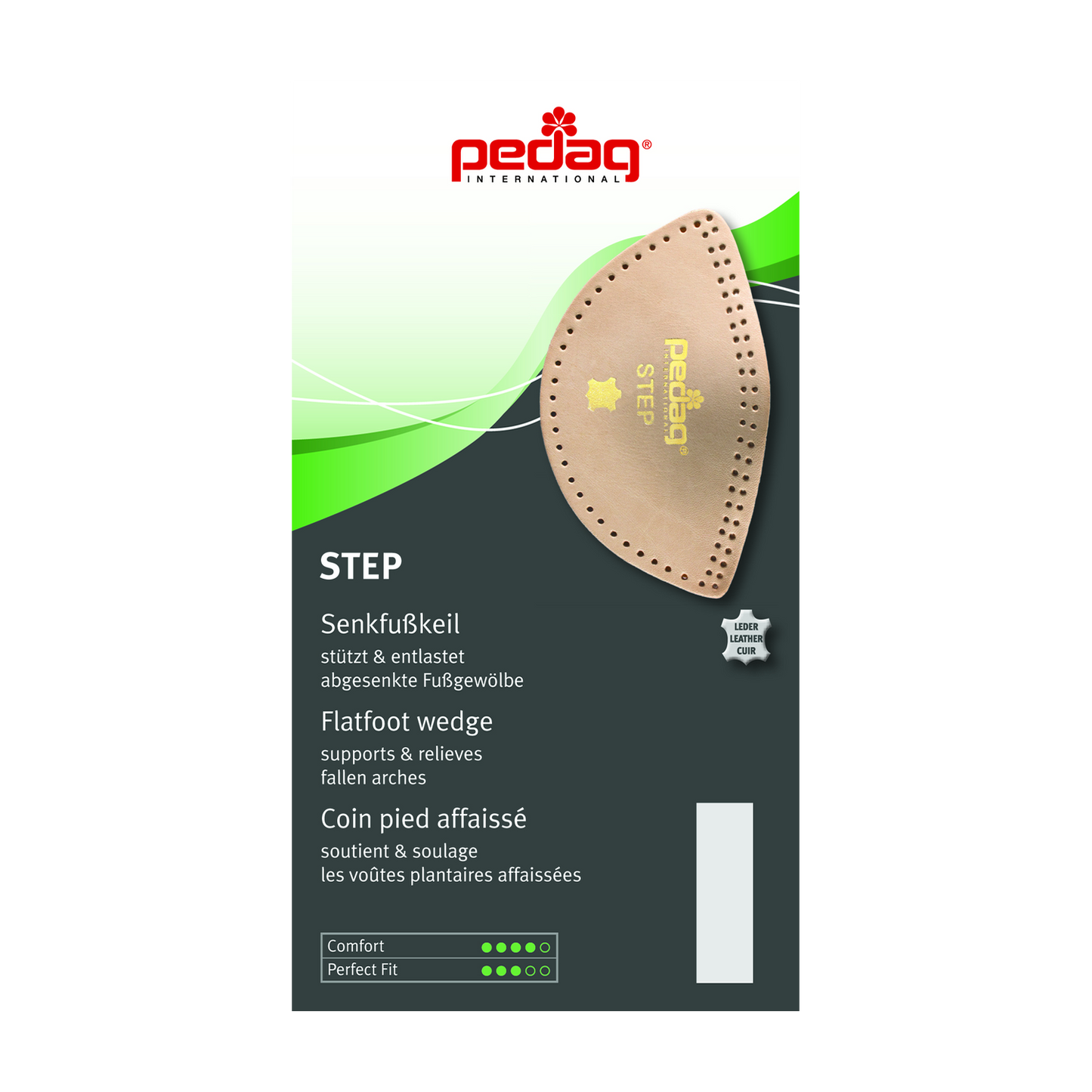 Pedag Step Leather Arch Support for shoes/boots