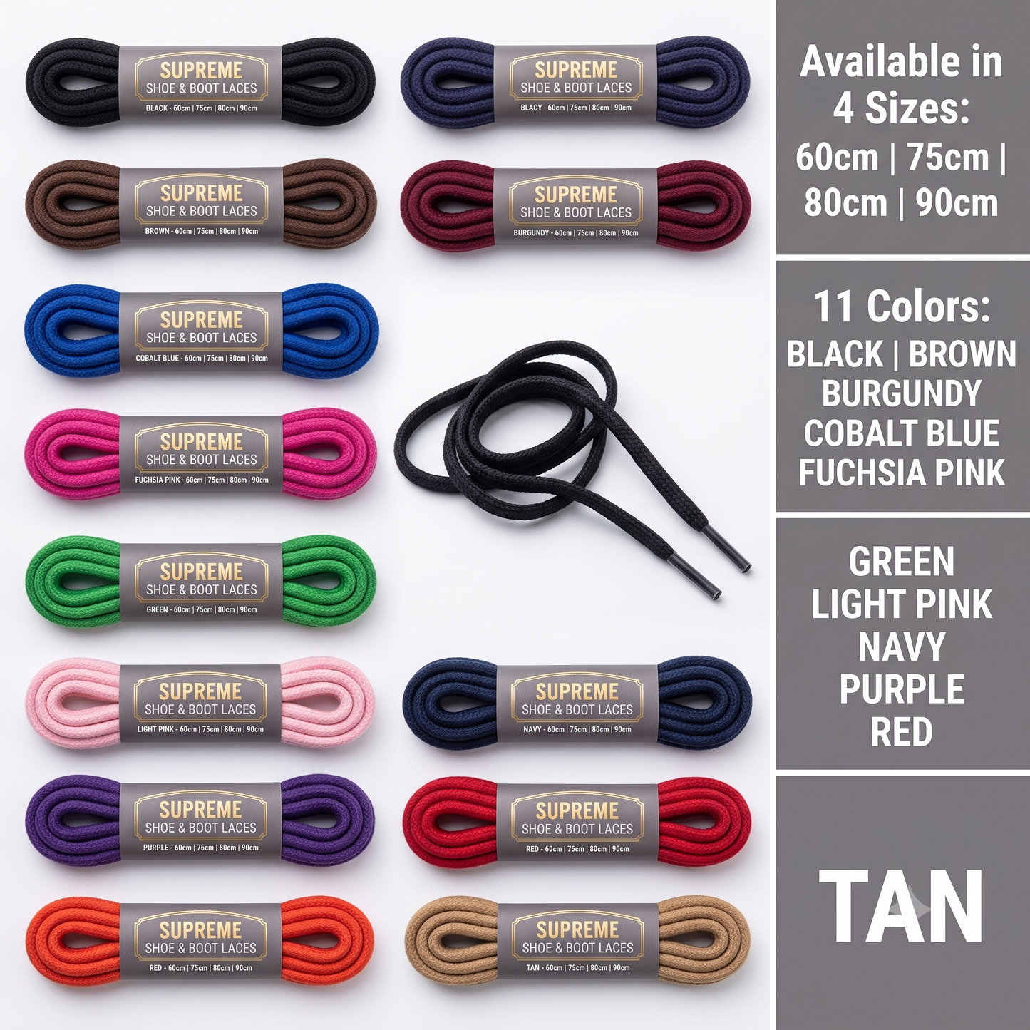 Supreme Shoe Care Fine Wax Cotton Laces