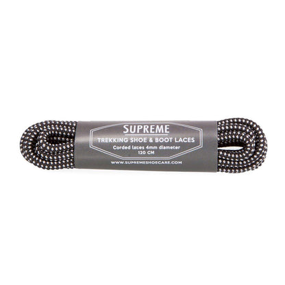 Supreme Trekking Laces Pinpoint black white