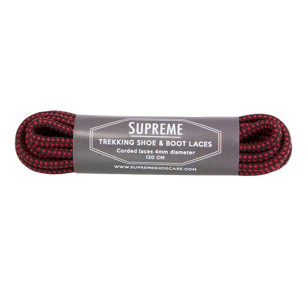 Supreme Trekking Laces Pinpoint red black