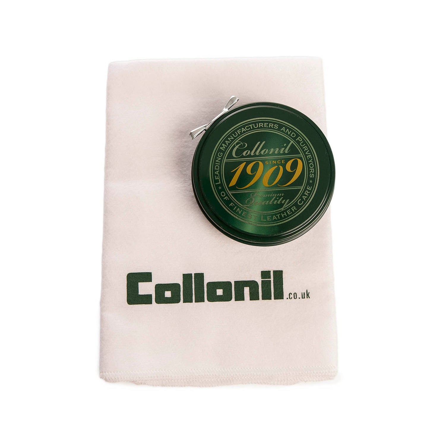 Collonil 1909 Wax Polish 75ml + Lint-Free Cloth Premium Leather Care
