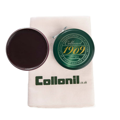 Collonil 1909 Wax Polish 75ml + Lint-Free Cloth Premium Leather Care