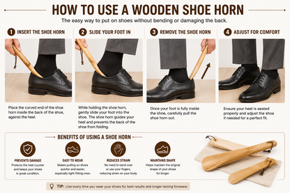 Deluxe Quality Wooden Shoe Horns Beech