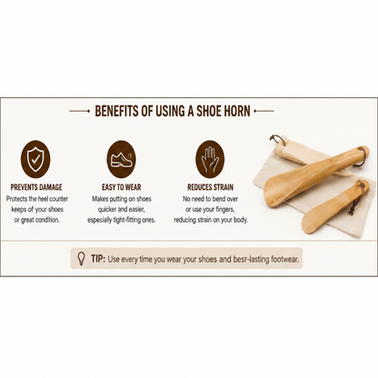 Deluxe Quality Wooden Shoe Horns Beech