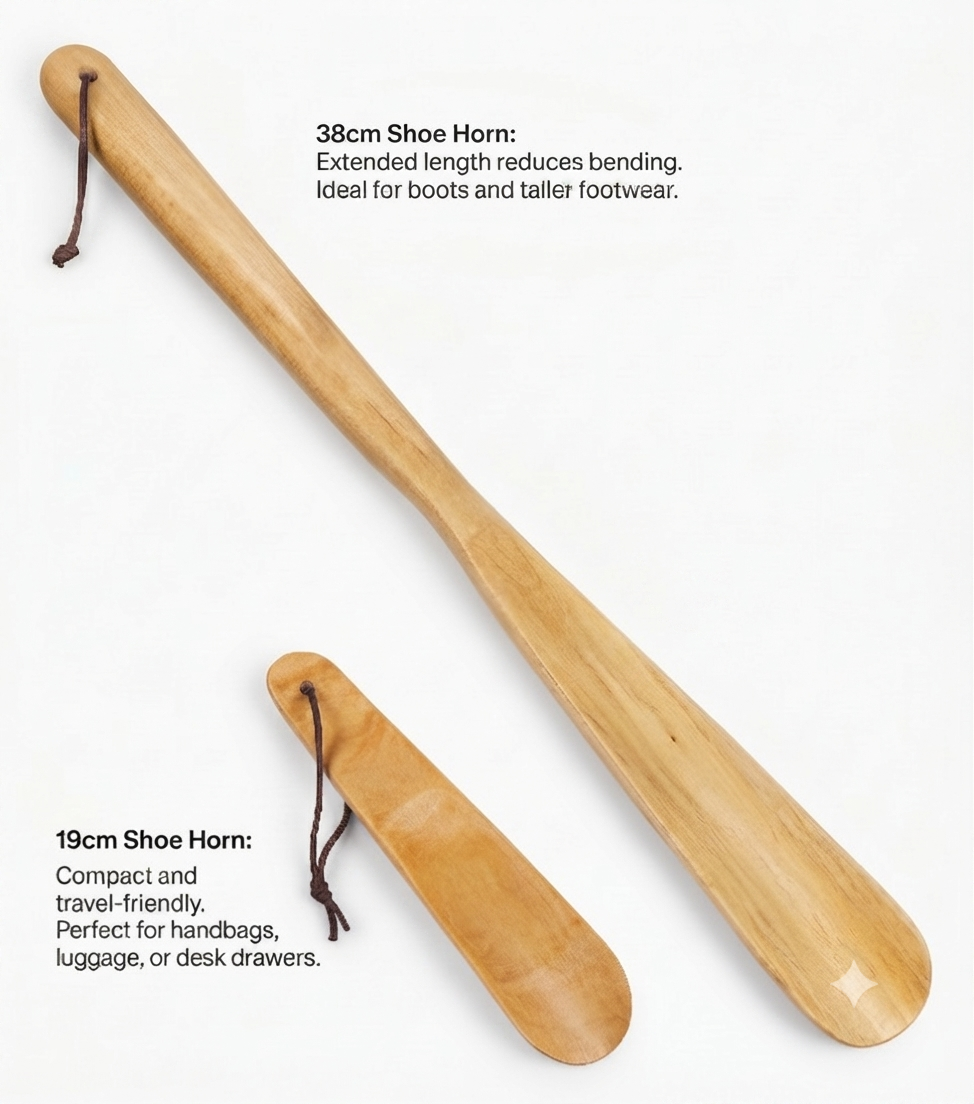 Springyard Beech Wood Shoehorns 38cm 3Pcs