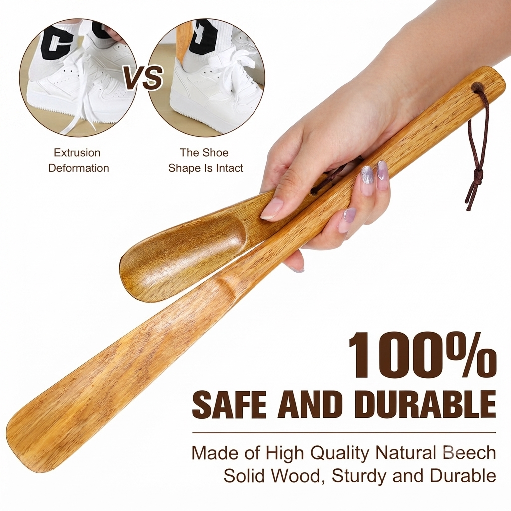 Springyard Beech Wood Shoehorns 38cm 3Pcs