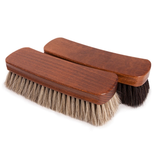 Horsehair Shoe Buffing Brush XXL Leather Goods Care