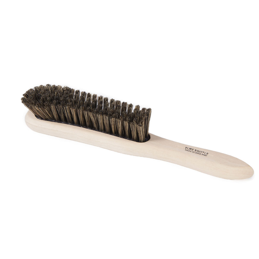 Clothes Brush with Pure Bristle Made in England, Wooden Handle