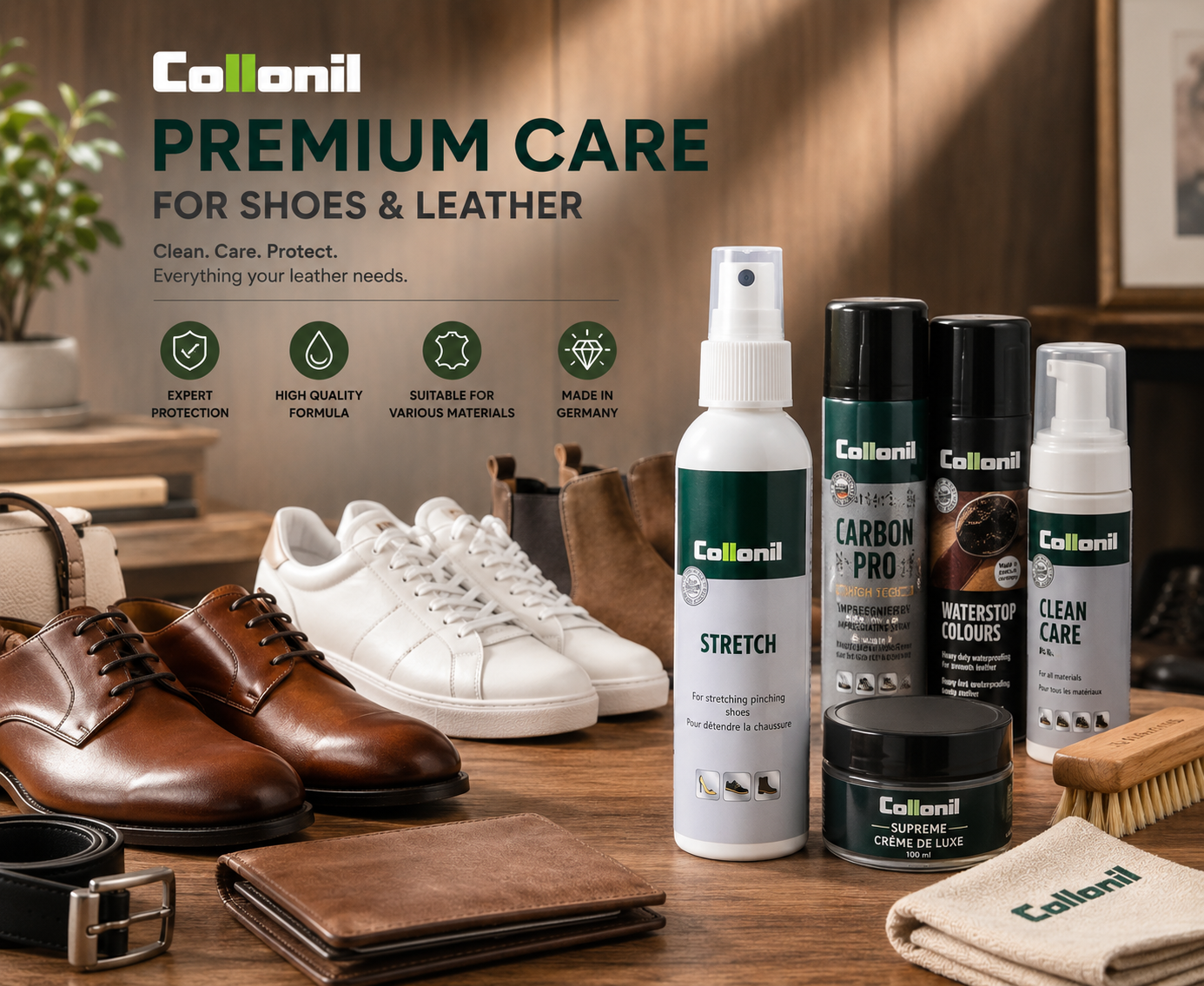 Collonil Hand Pump Stretch spray for softening leather and helping improve shoe comfort