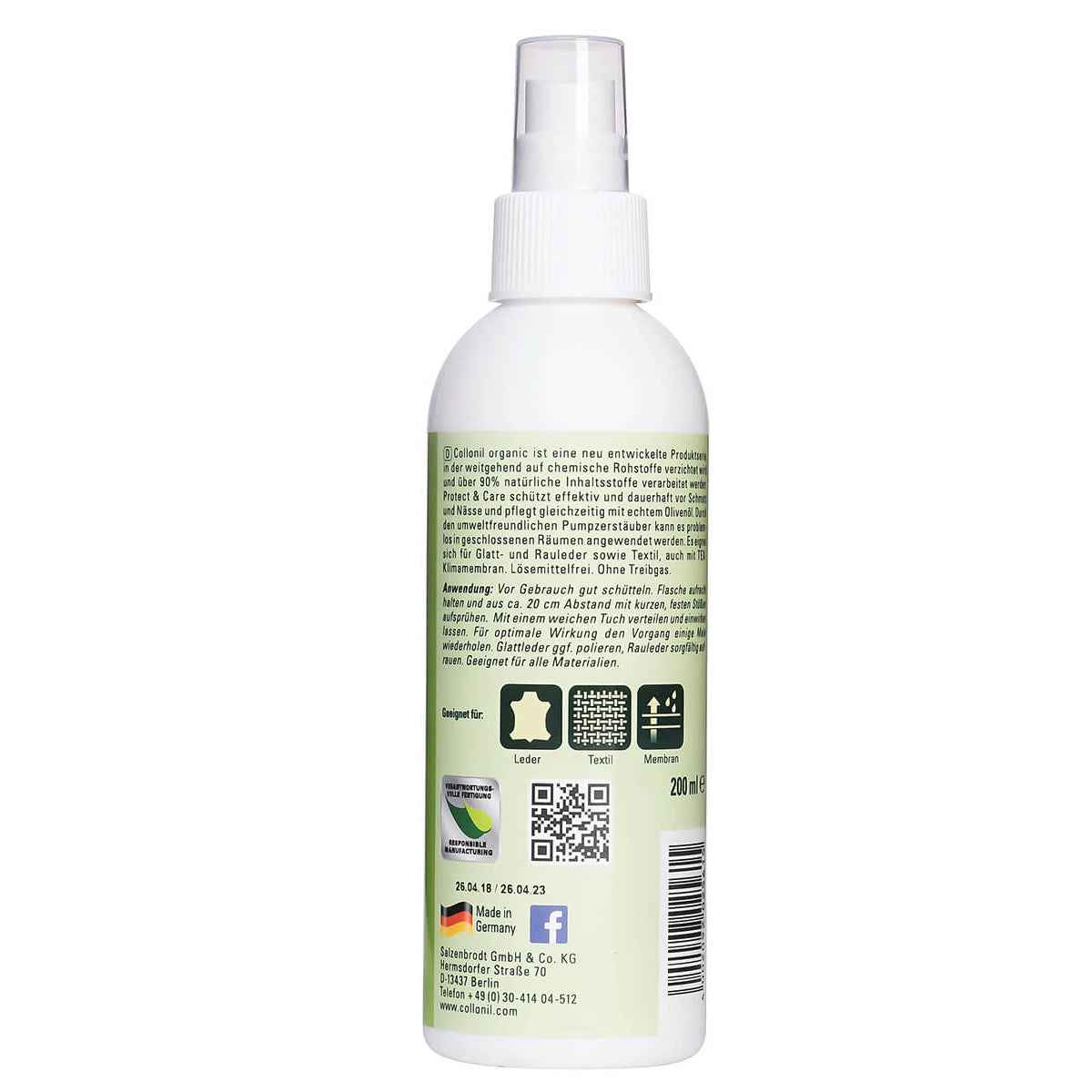 Collonil Organic Cover Protection 200ml with Cloth