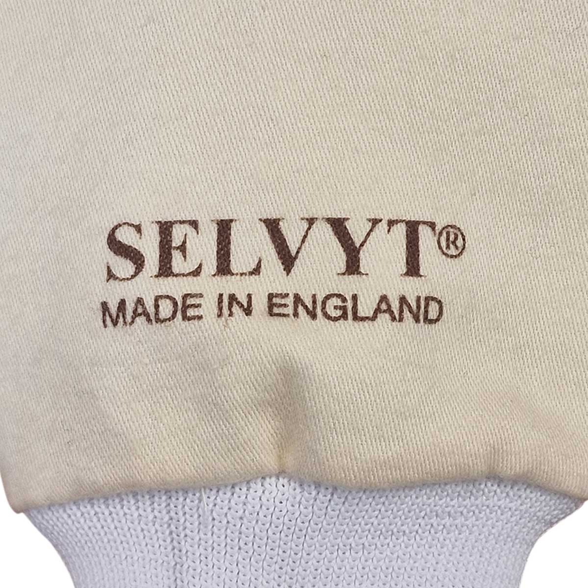 Selvyt SR Cream Cotton Polishing Mitt with Lining for Shoes & Leather