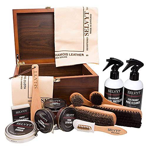 Selvyt Premium Walnut Veneer Valet Gift Set