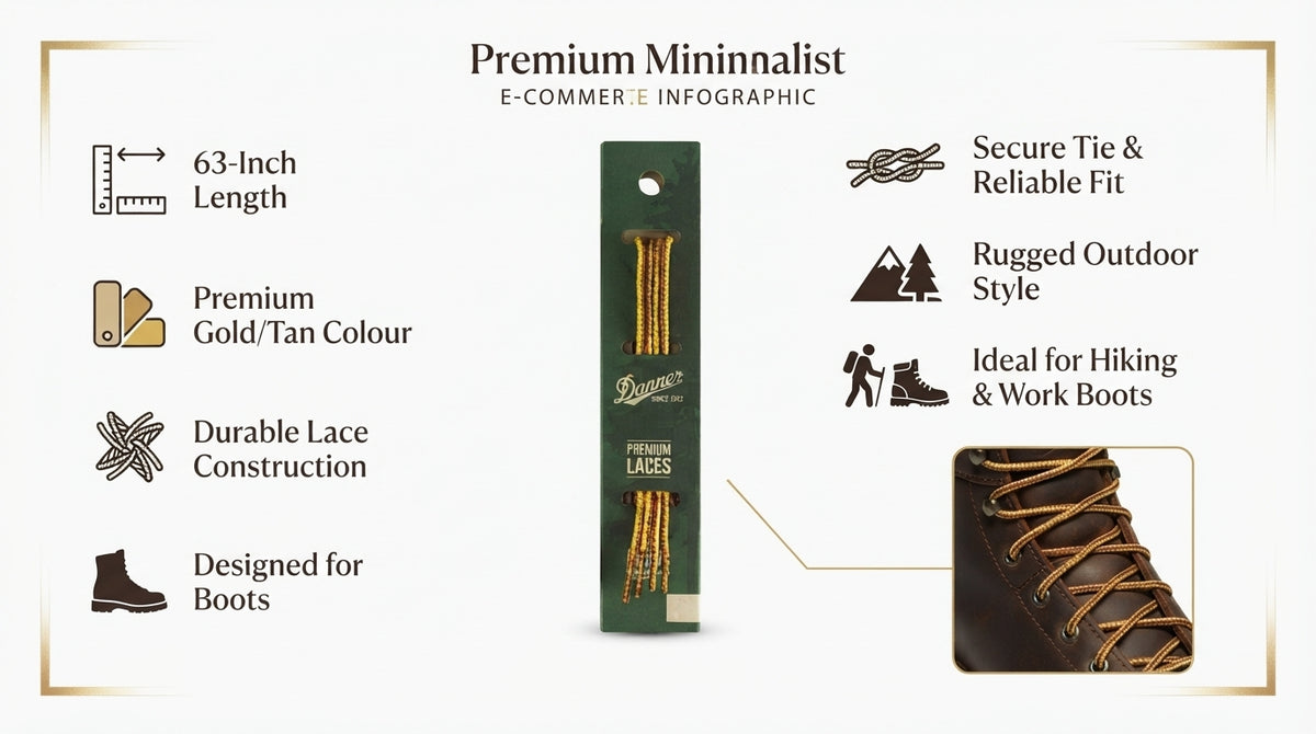 Danner Premium Laces 63inc Gold/Tan