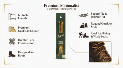 Danner Premium Laces 63inc Gold/Tan