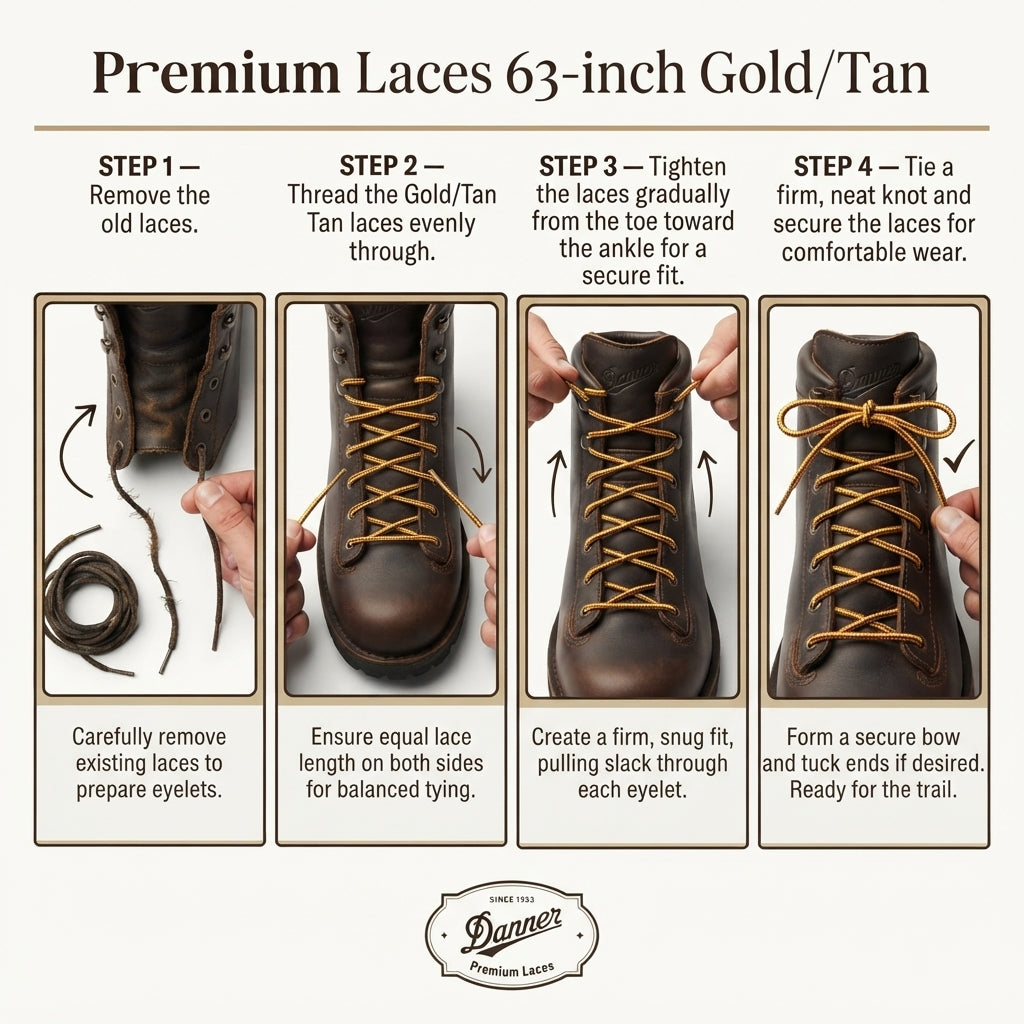 Danner Premium Laces 63inc Gold/Tan